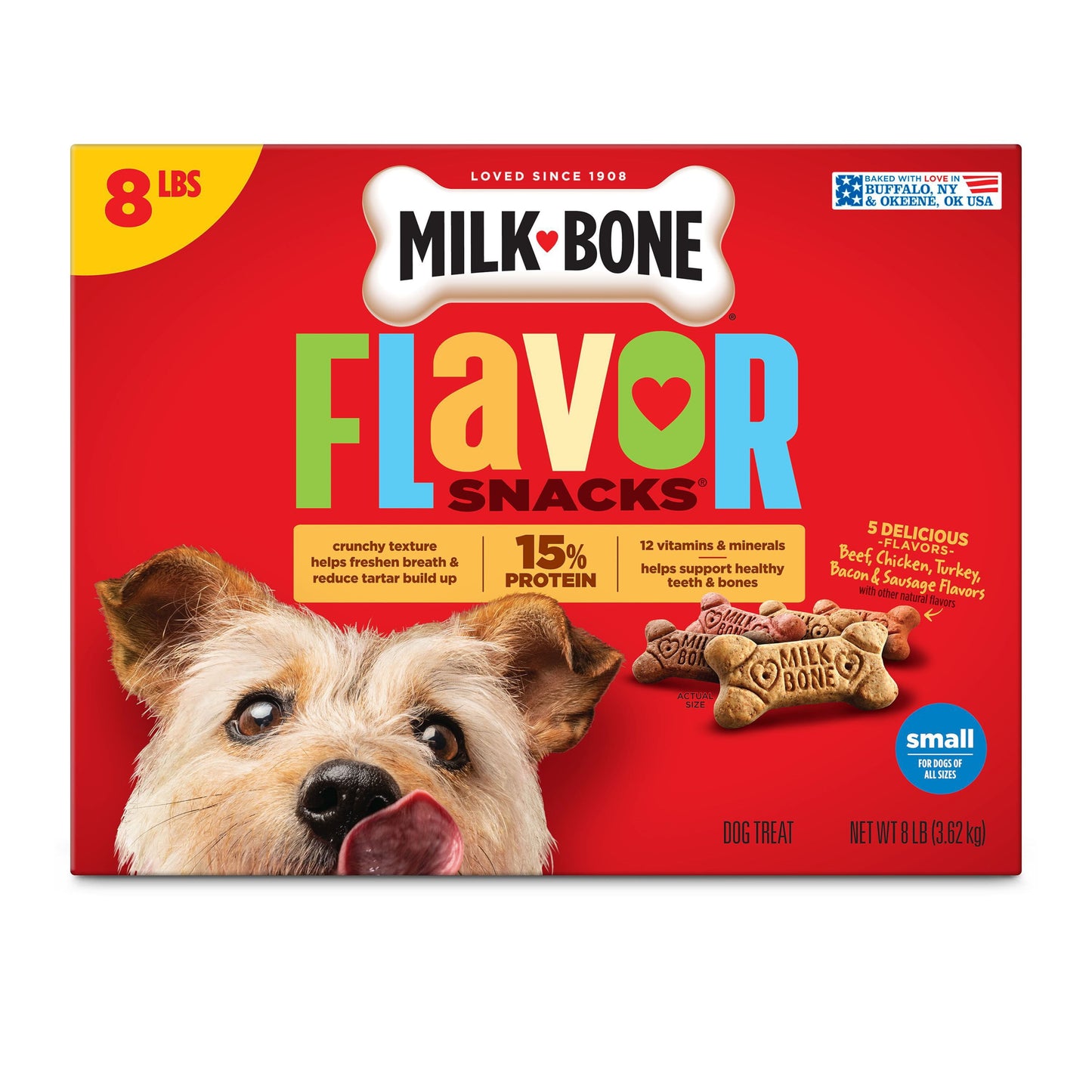 Milk-Bone small crunchy dog biscuits variety pack 8 lb box