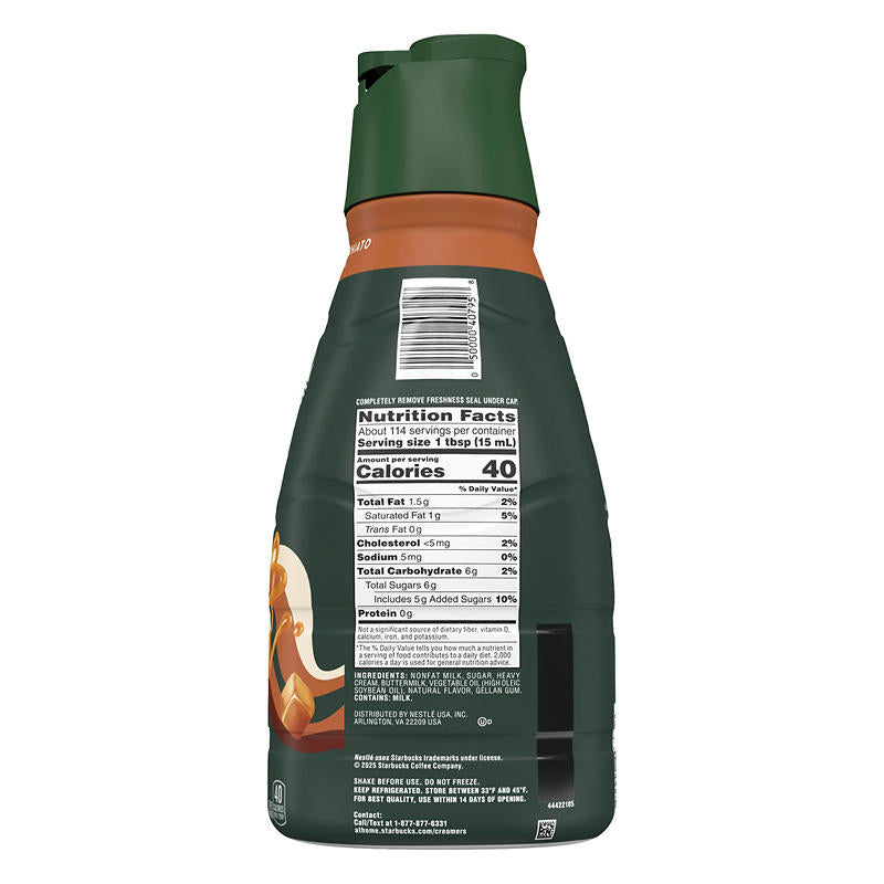 58 fl oz Starbucks caramel coffee creamer