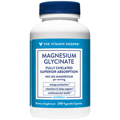 The Vitamin Shoppe magnesium glycinate 240 capsules
