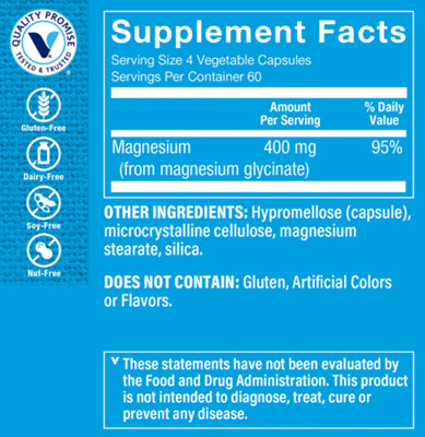 The Vitamin Shoppe fully chelated magnesium glycinate supplement
