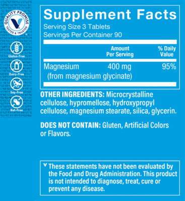The Vitamin Shoppe fully chelated magnesium glycinate supplement