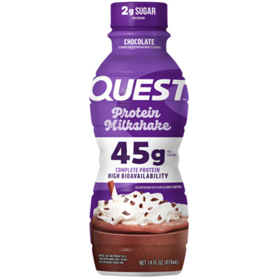 Quest Nutrition chocolate protein milkshake bottle