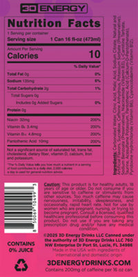 3D Energy Drink 12-count pack front view