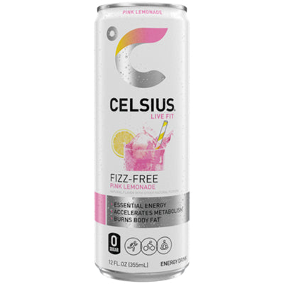 Celsius sugar free pink lemonade energy drink 12-pack