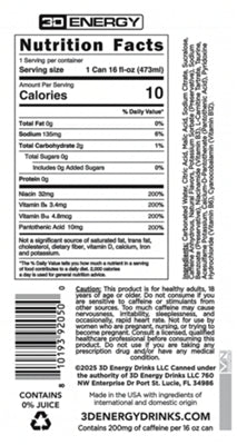 3D Energy Drink Citrus Frost flavor detail