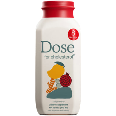 Dose for Cholesterol mango pomegranate drink bottle