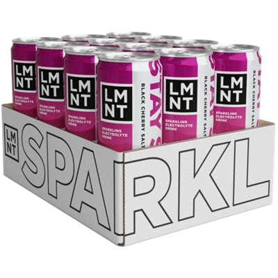 Sparkling electrolyte beverage with black cherry flavor