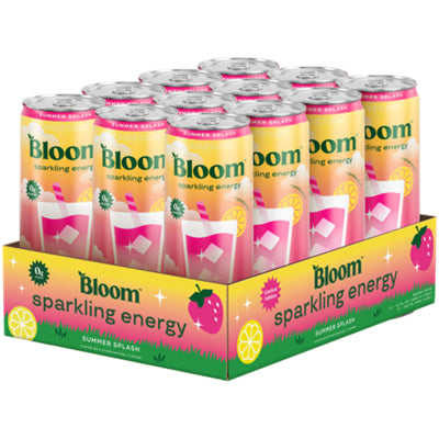 Bloom Nutrition Summer Splash sparkling energy drink 12-pack