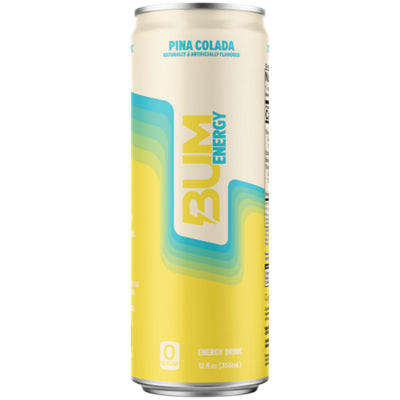 BUM Energy tropical flavored energy drink cans