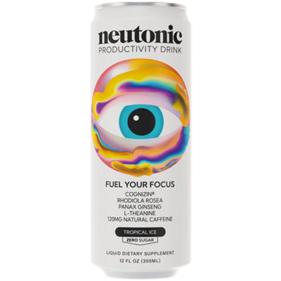Neutonic focus drink can with tropical flavor