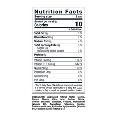 Grizzly energy drink 16 fl oz zero sugar cans