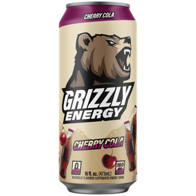 Grizzly zero sugar cherry cola energy drink 12-pack