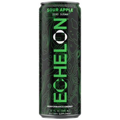 ECHELON zero sugar sour apple energy drink can