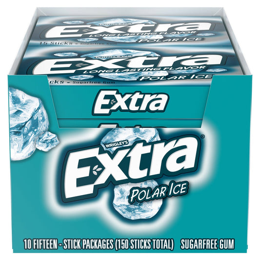 Extra Polar Ice sugar free gum 10-count pack