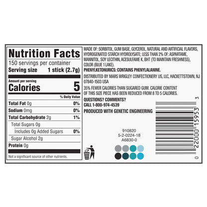 Value pack of Extra Polar Ice gum 15 sticks each