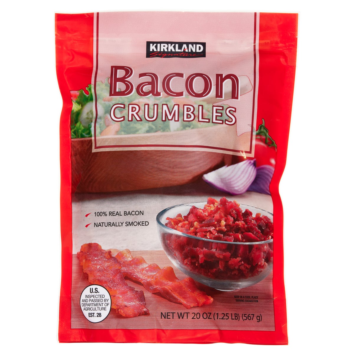 Kirkland Signature bacon crumbles 20 oz pouch