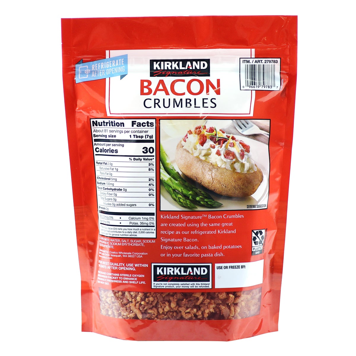 Ready-to-use bacon crumbles for meals