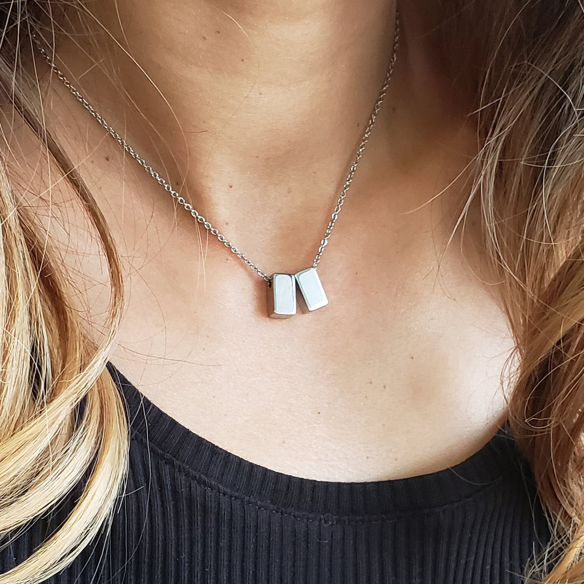 Anavia double cube necklace gift for a friend