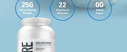 Isopure whey isolate powder with vitamins and minerals