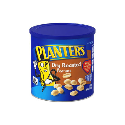Planters dry roasted peanuts 3.25 lb can