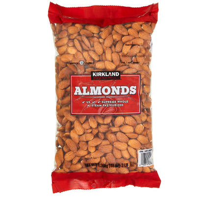 Kirkland Signature whole almonds 3 lb bag