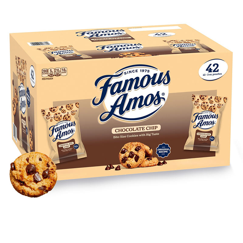 Famous Amos chocolate chip cookies pouch