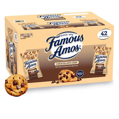 Famous Amos chocolate chip cookies pouch