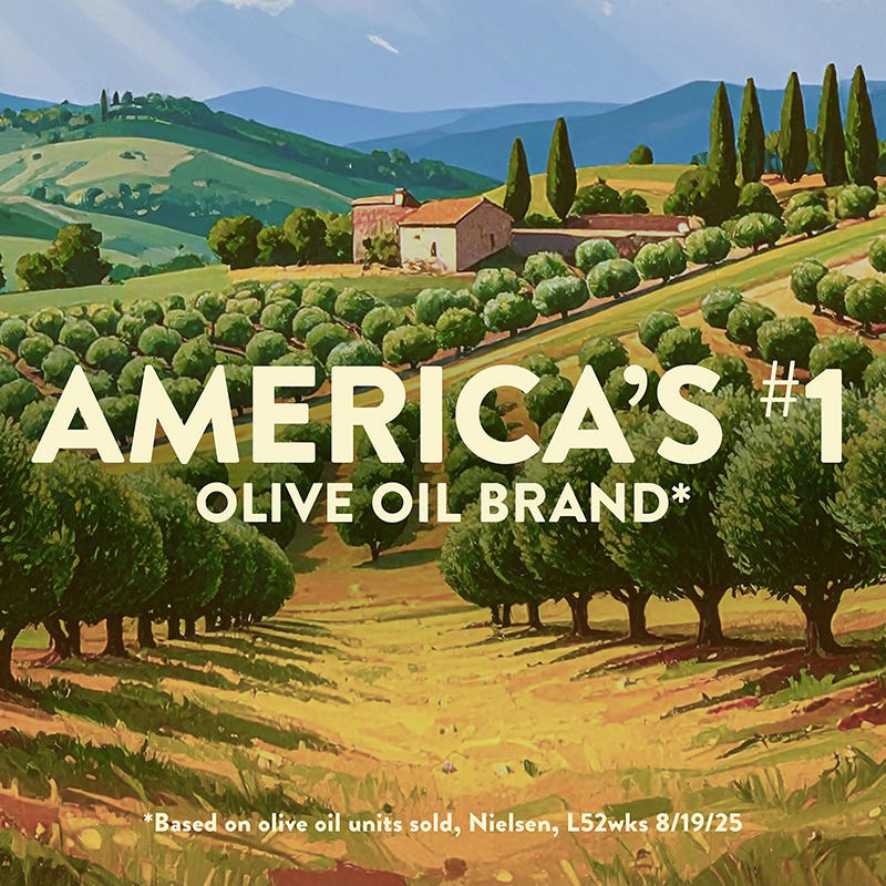 Pompeian smooth olive oil label detail