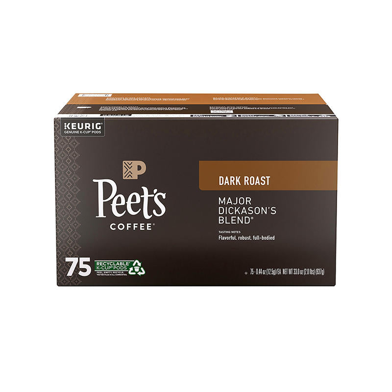 Peet's Coffee Major Dickason K-Cup Pods 75 count