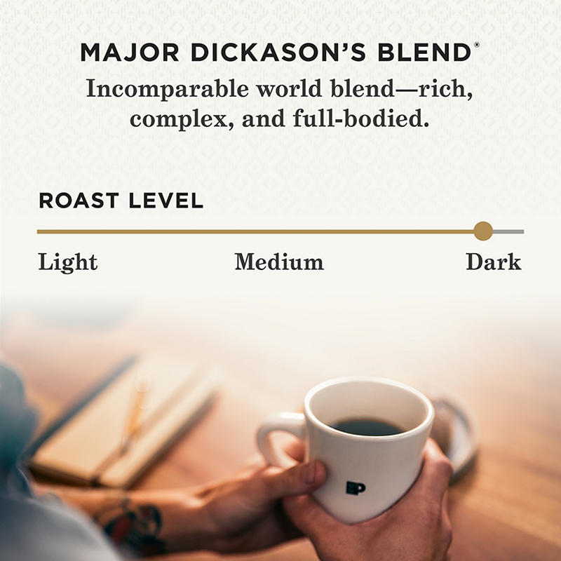 Major Dickason coffee pods in 75 count box