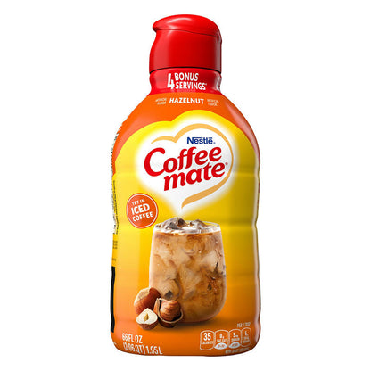 Rich hazelnut flavored coffee creamer