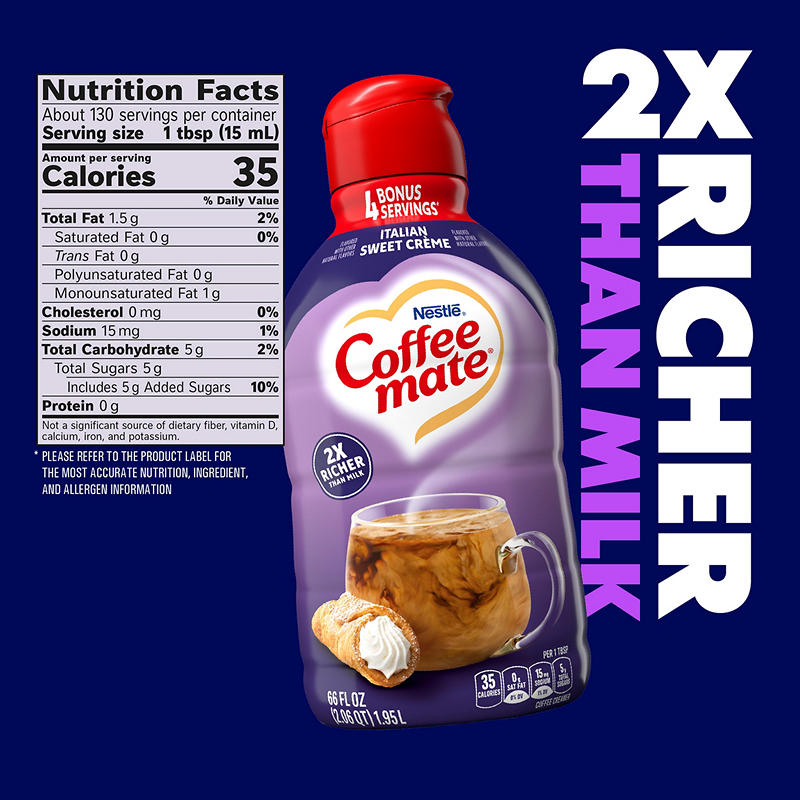 Gluten-free Coffee-Mate liquid creamer