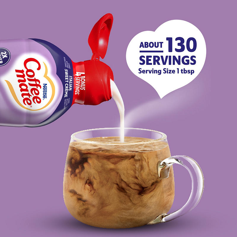 Coffee creamer for hot coffee