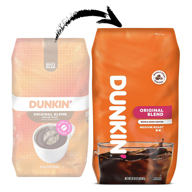 Dunkin' Original Blend 32 oz coffee bag side view