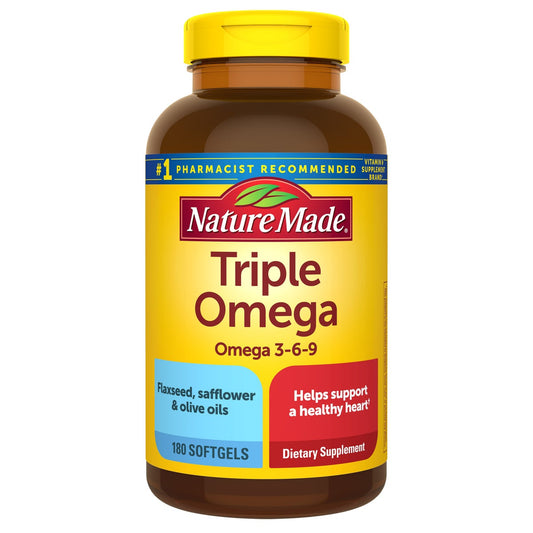 Nature Made Triple Omega 3-6-9 180 softgels bottle