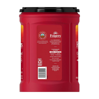 Folgers medium roast ground coffee front label