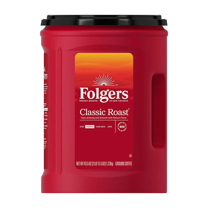Folgers ground coffee 43.5 oz canister