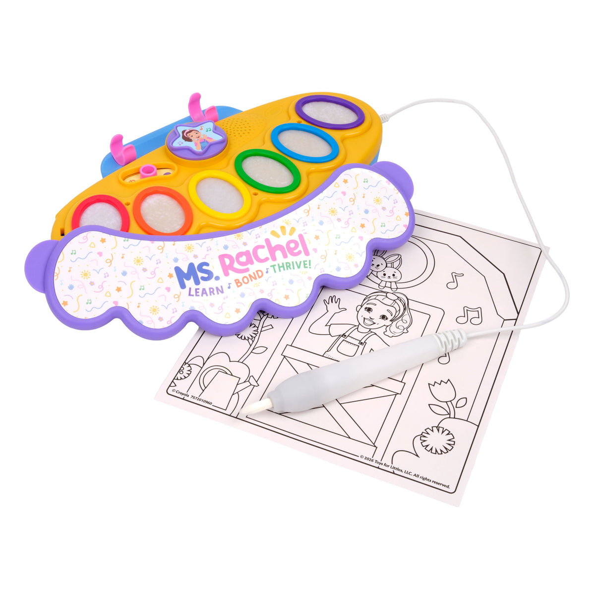 Crayola Magic Light Brush set with themed coloring pages