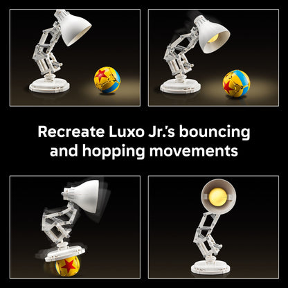 Fully articulated LEGO Pixar Luxo Jr. model