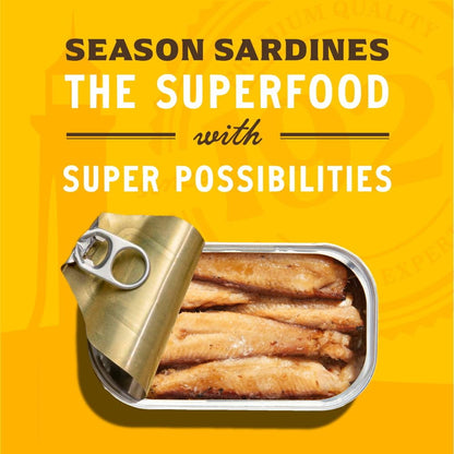 SEASON canned sardines 4.37 oz tin