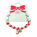 Christmas bracelet set with Santa Claus and gingerbread man charms