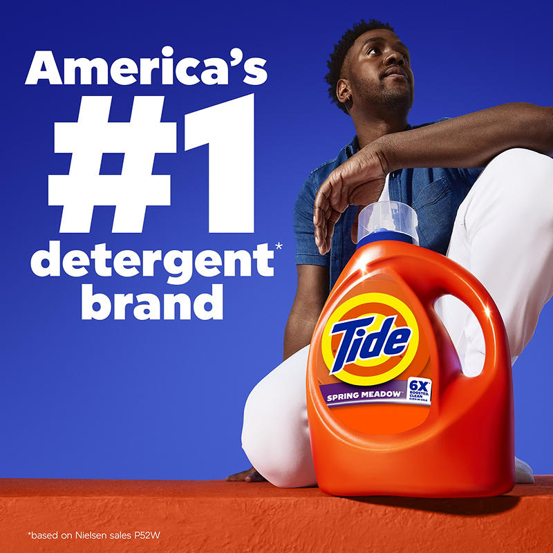Tide detergent bottle with fresh scent