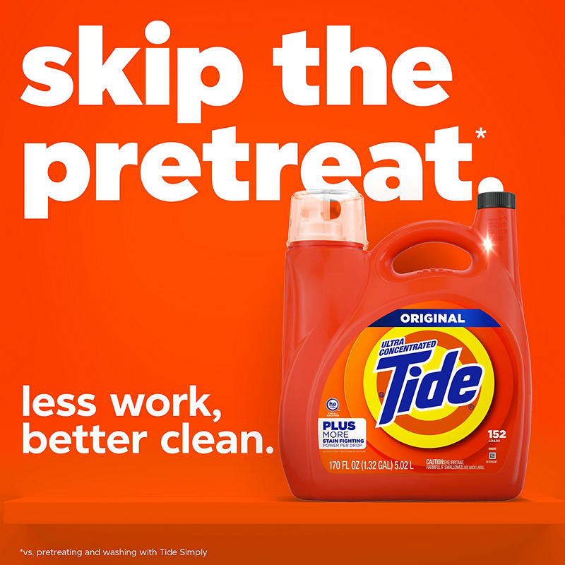 Tide Original scent detergent cap detail