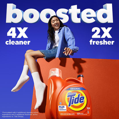 Tide laundry detergent concentrated formula bottle