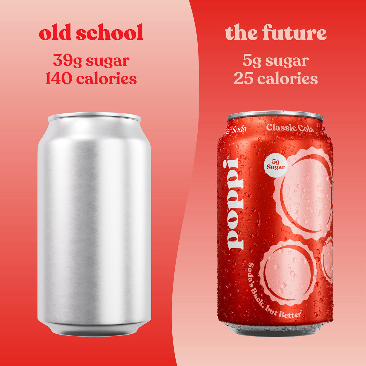 poppi prebiotic soda in Classic Cola flavor