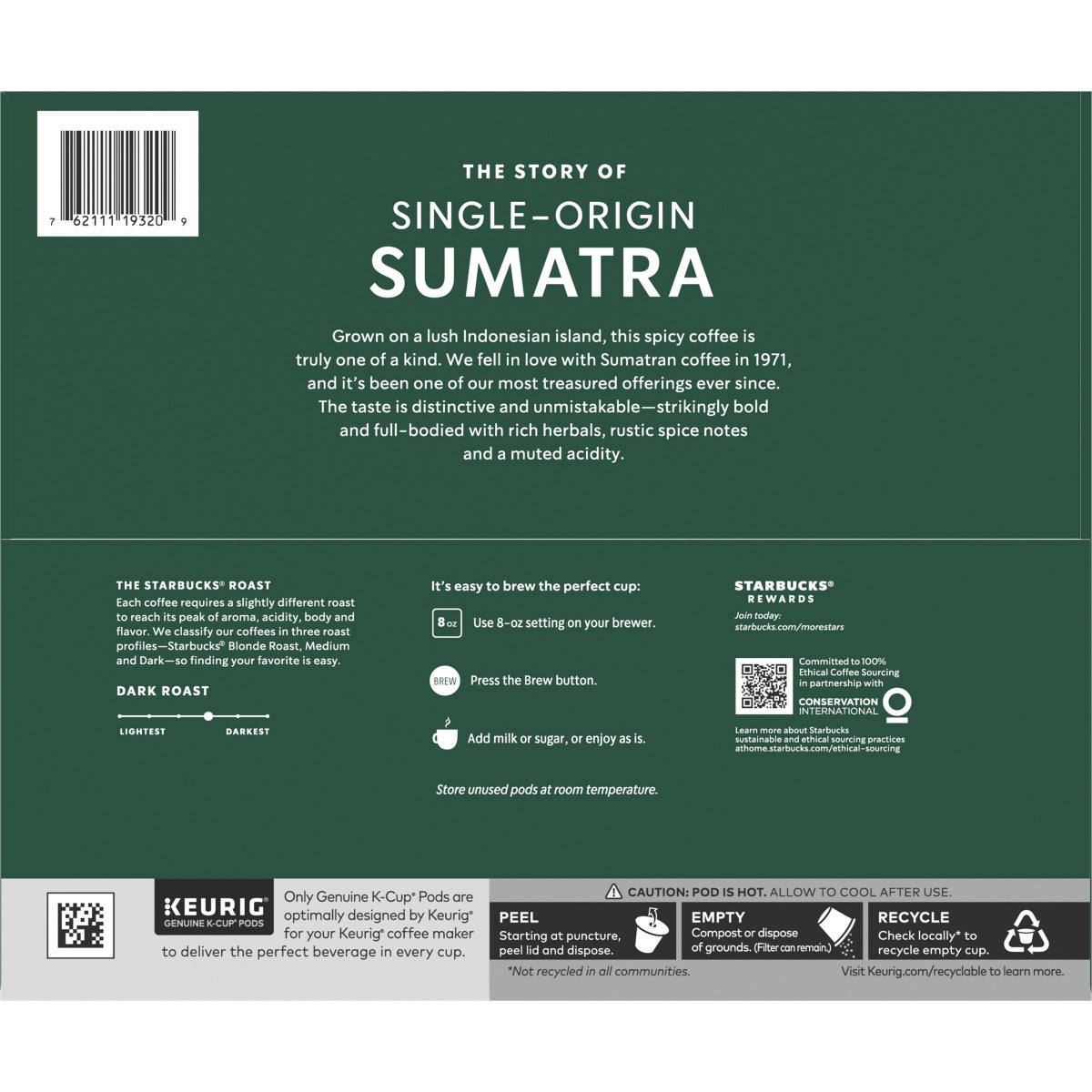 Starbucks coffee 72-count single serve pods