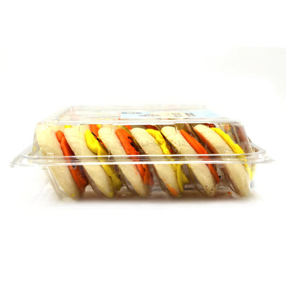 Soft vanilla cookies with colorful icing