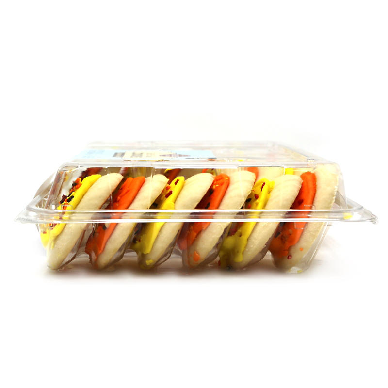 Fall dessert cookies with orange frosting