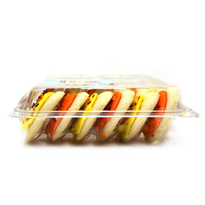 Fall dessert cookies with orange frosting