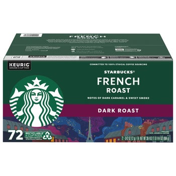 Starbucks Dark French Roast K-Cup pods 72 count